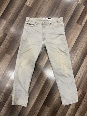 Vintage Levis Signature Flex Denim Jeans Mens 36x30 Stone Wash Copper Tab